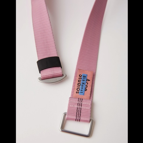 Acne Studios Bla Konst Striped Pink Belt - Picture 2 of 8